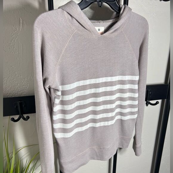 Sundry Pullover Hoodie Grey Stripes Soft Knit Size 0 - Picture 4 of 13